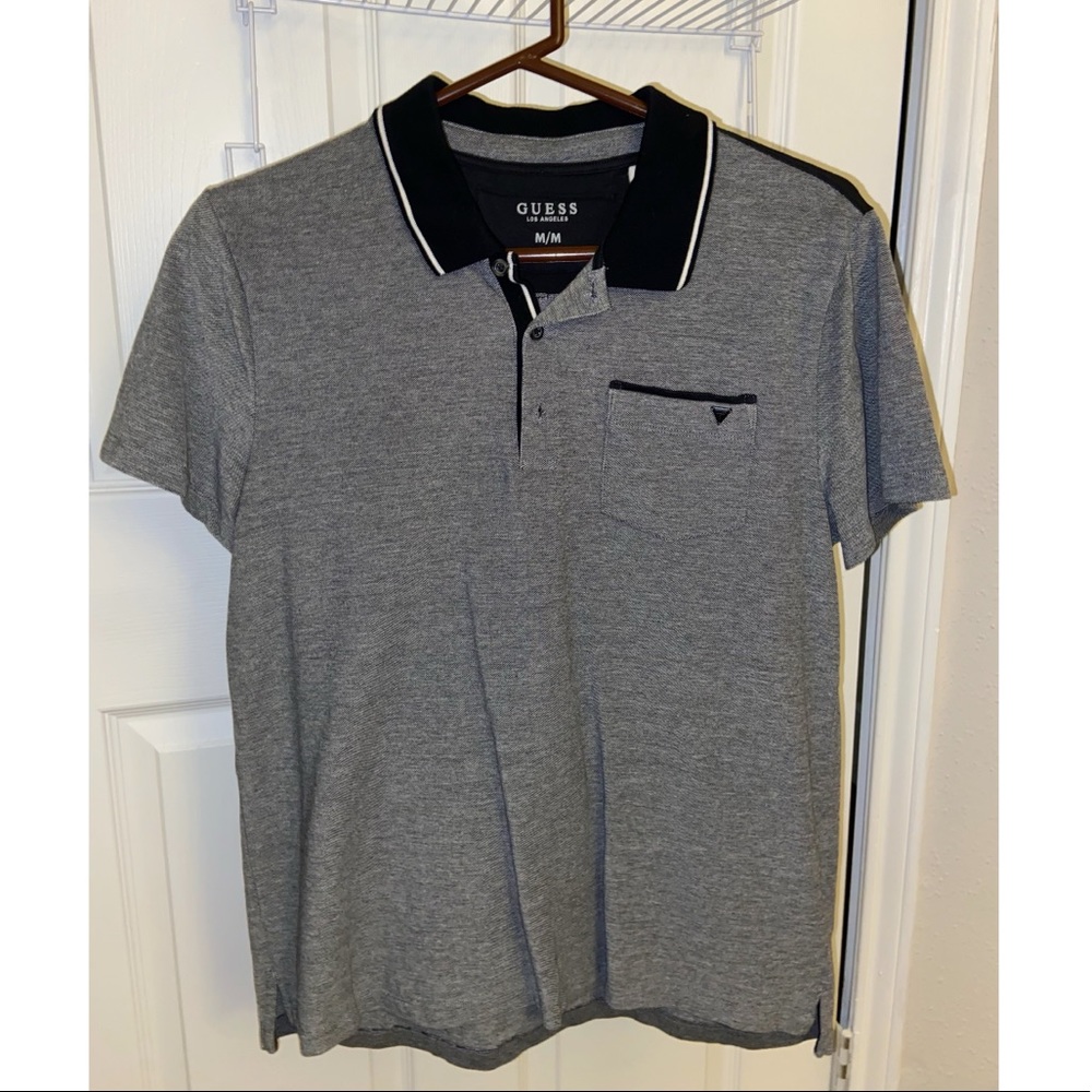 Guess Grey/Black Collared Shirt